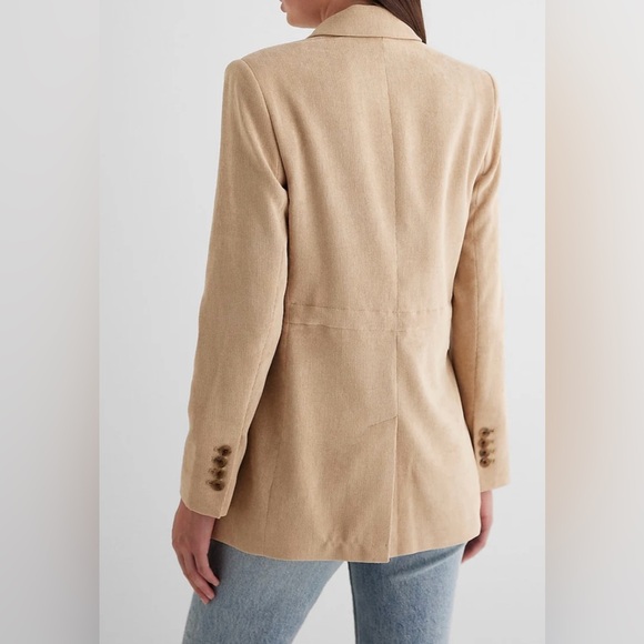 Express Corduroy Cinched Boyfriend Blazer - Picture 2 of 11